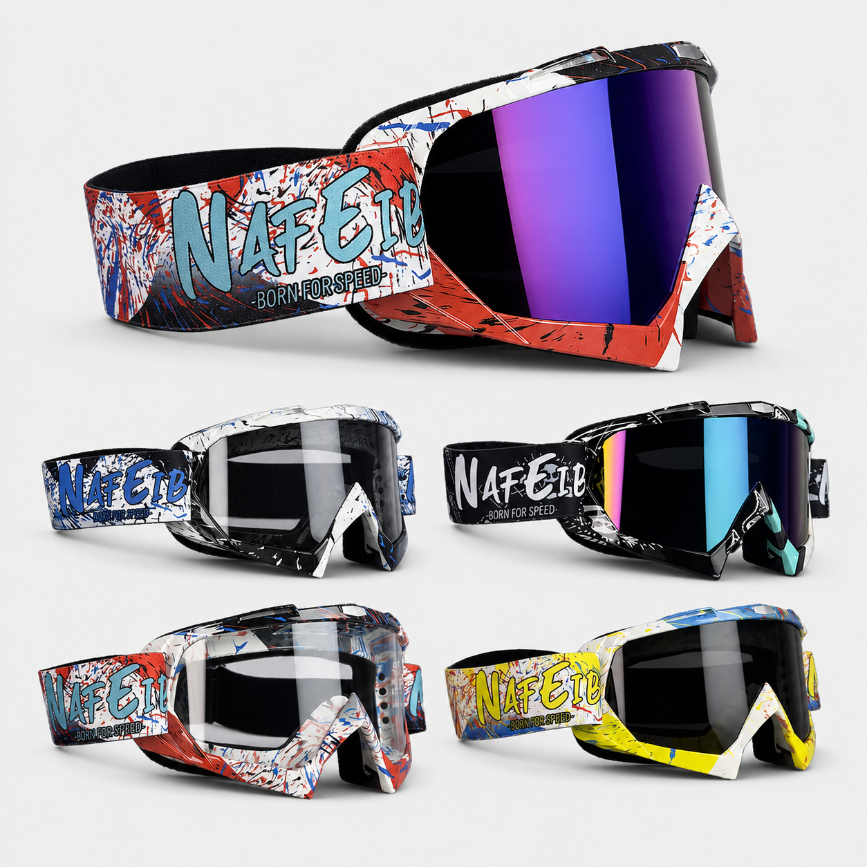 BikerZoneZ ApexView Motocross Goggles