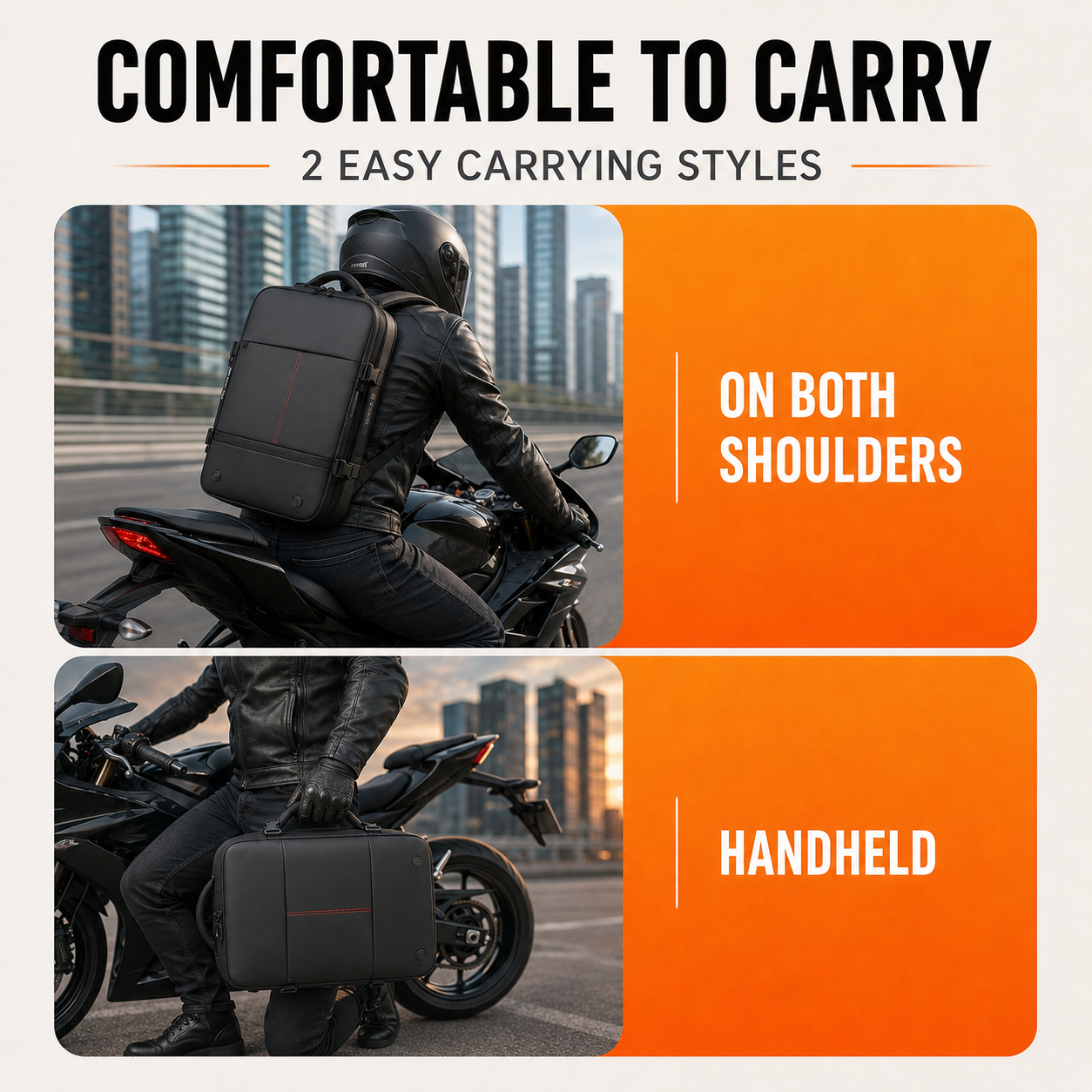 BikerZoneZ Vacuum Compression Expandable Travel Backpack