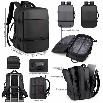 BikerZoneZ Vacuum Compression Expandable Travel Backpack