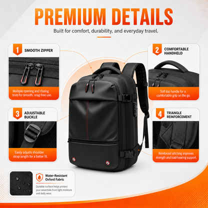 BikerZoneZ Vacuum Compression Expandable Travel Backpack
