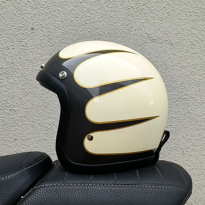 Chopper Low Profile Vintage Motorcycle Helmet - DOT & ECE Approved