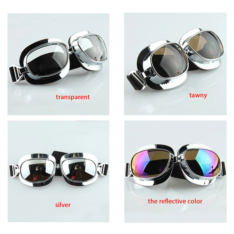 BGG09 Motorcycle Goggles Vintage Windproof UV Protection for Harley