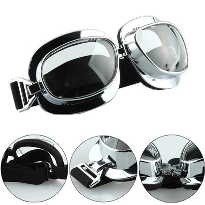 BGG09 Motorcycle Goggles Vintage Windproof UV Protection for Harley