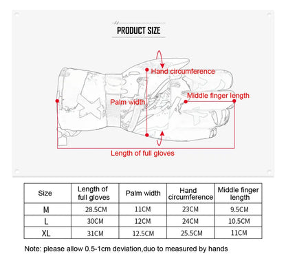 BG39 Warm Winter Motorcycle Snowboard Ski PU Leather Non-slip Touch Screen Gloves (7 Colors)