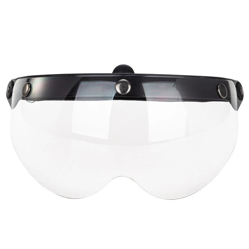 Universal 3-Snap Visor for Open-Face Motorcycle Helmet