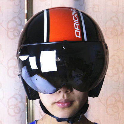 Universal 3-Snap Visor for Open-Face Motorcycle Helmet