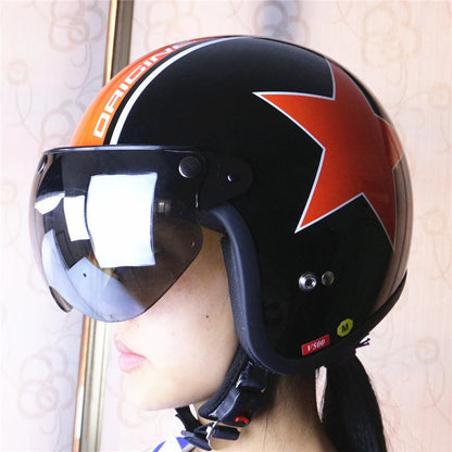 Universal 3-Snap Visor for Open-Face Motorcycle Helmet