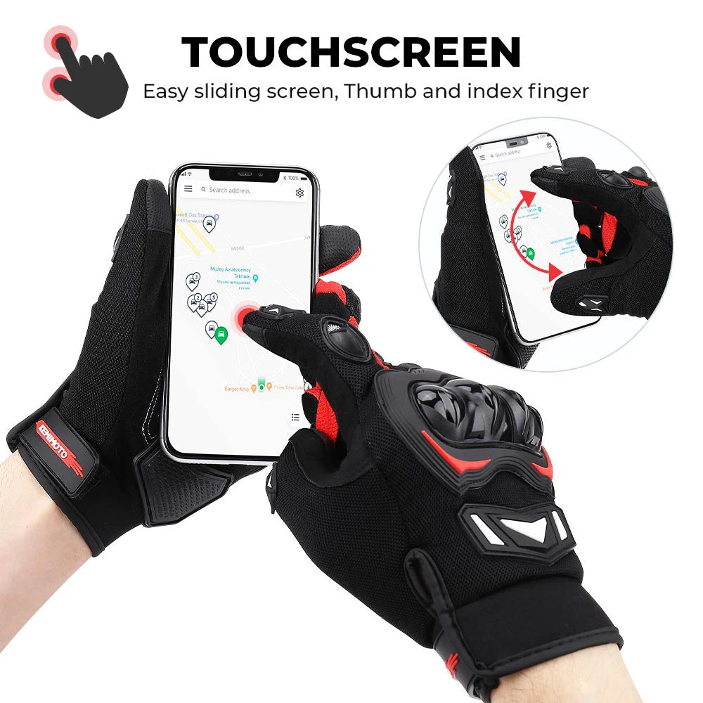 BG32 Gloves Summer Riding Hard Knuckle Touchscreen Gloves (6 Colors)