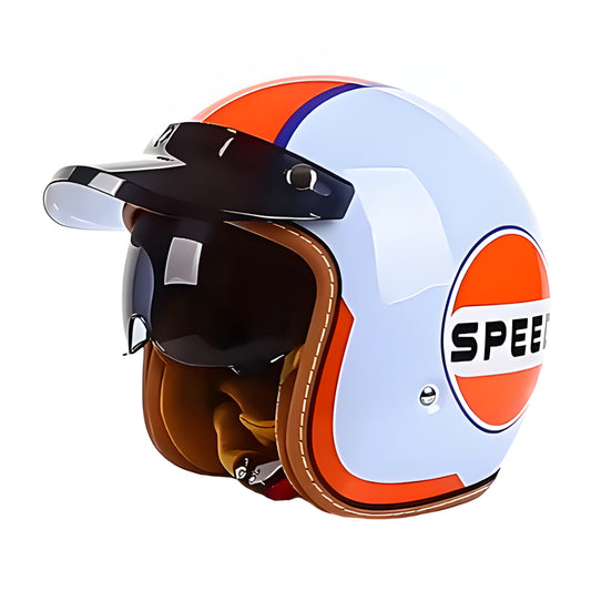 The Street King - Vintage Open Face Helmet - DOT & ECE Approved