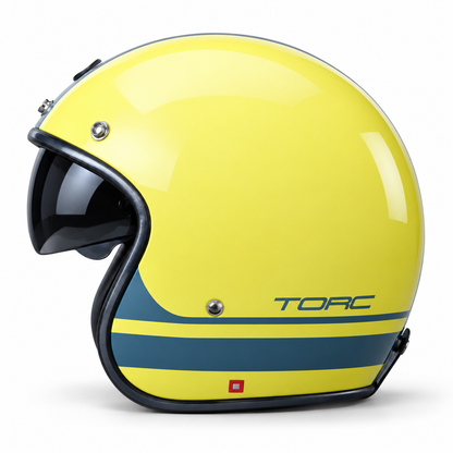 TORC Vintage Open Face Helmet - DOT & ECE Approved