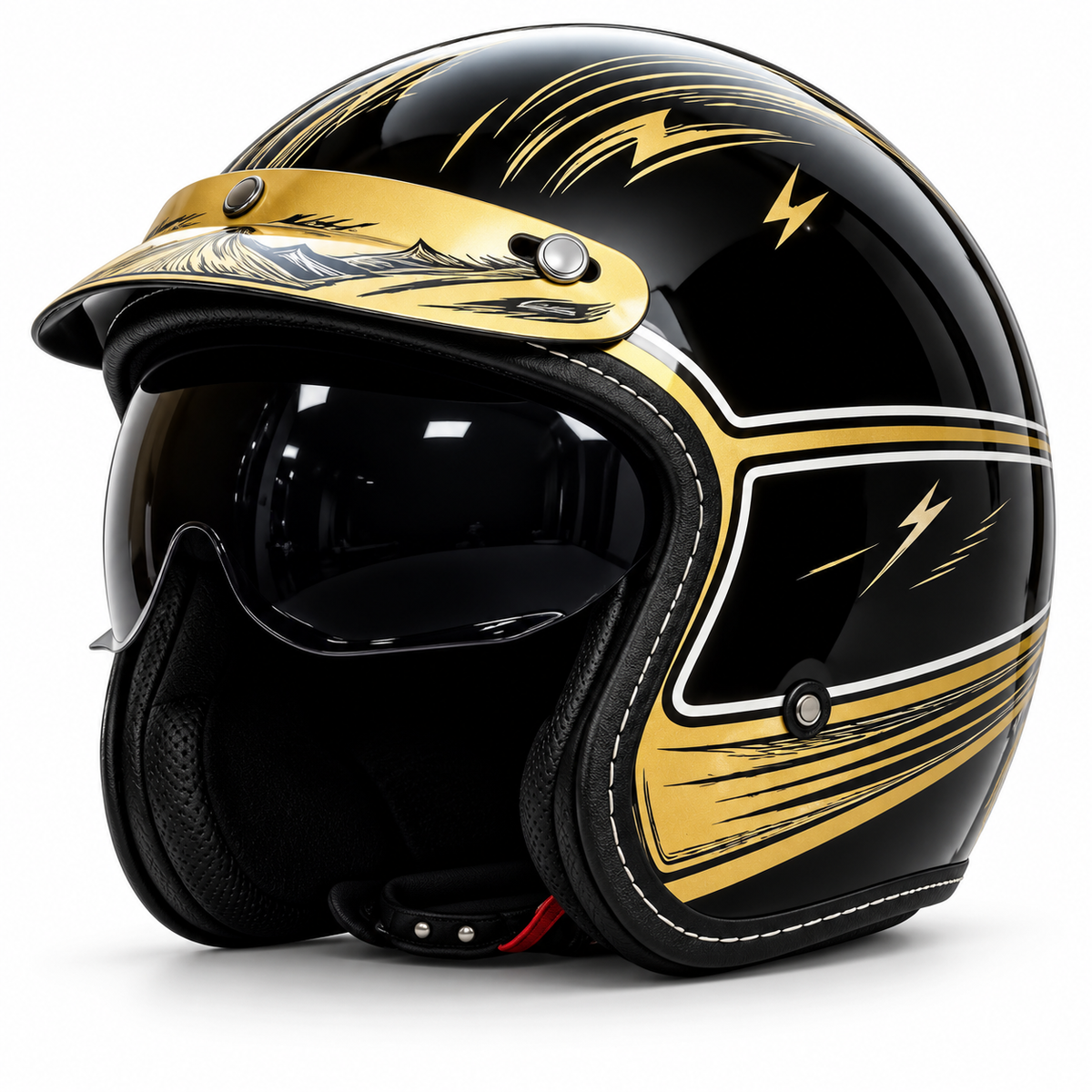 Retro Cruise - Vintage Open Face Helmet - DOT & ECE Approved