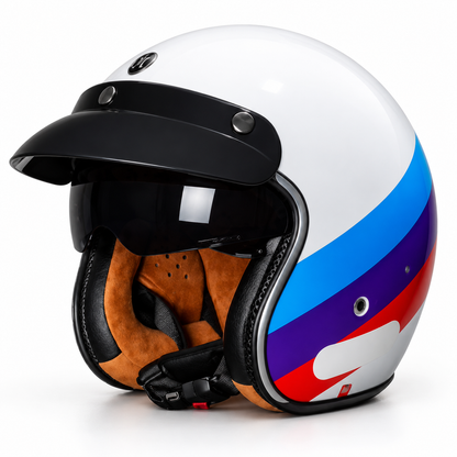 TORC Vintage Open Face Helmet - DOT & ECE Approved