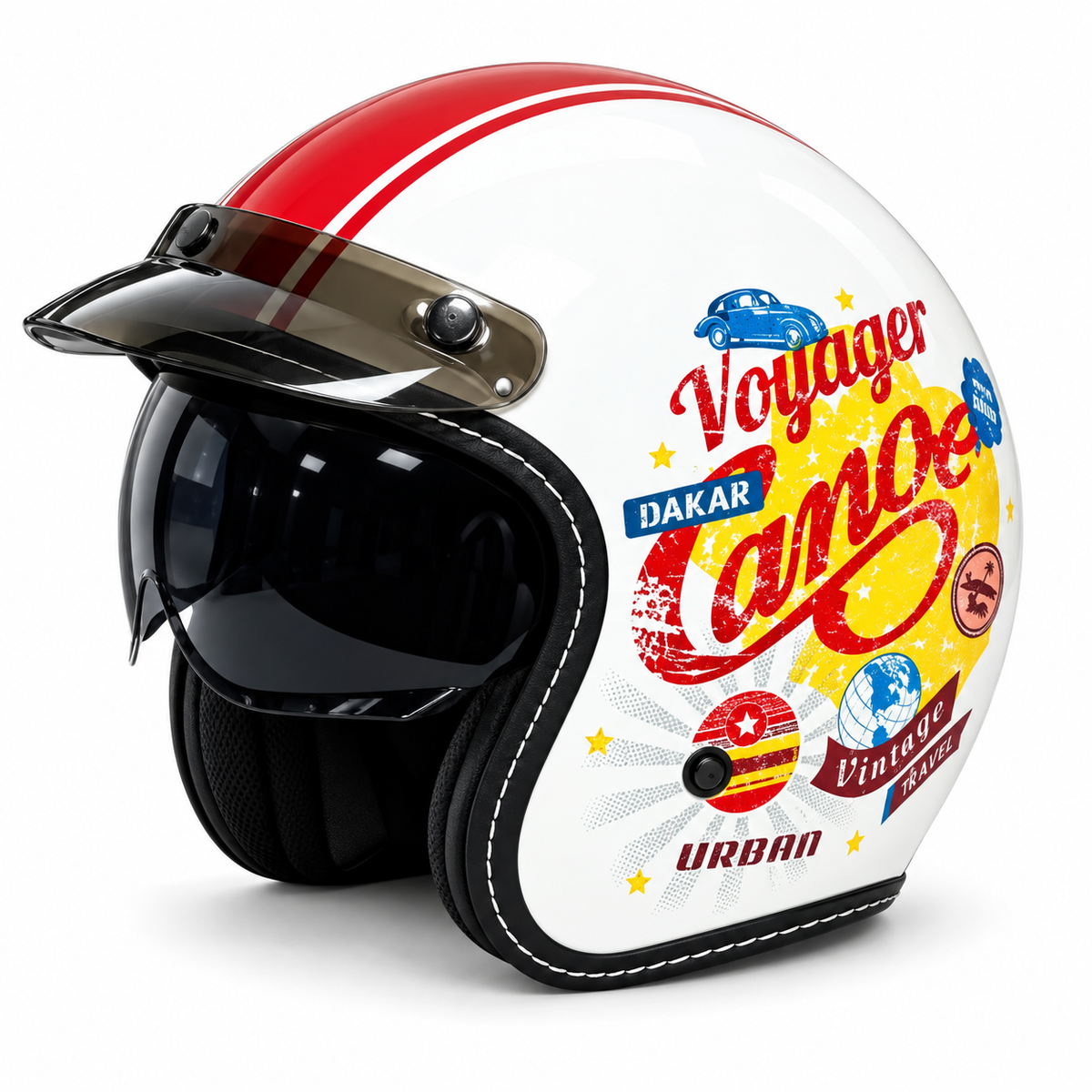 Retro Cruise - Vintage Open Face Helmet - DOT & ECE Approved