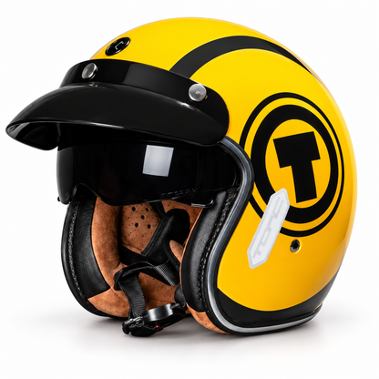 TORC Vintage Open Face Helmet - DOT & ECE Approved
