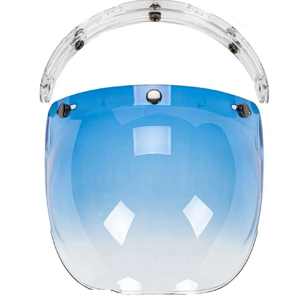 bubble face shield motorcycle helmet Retro Bubble Shield Visor – Three-Buckle Design – BikerZoneZ