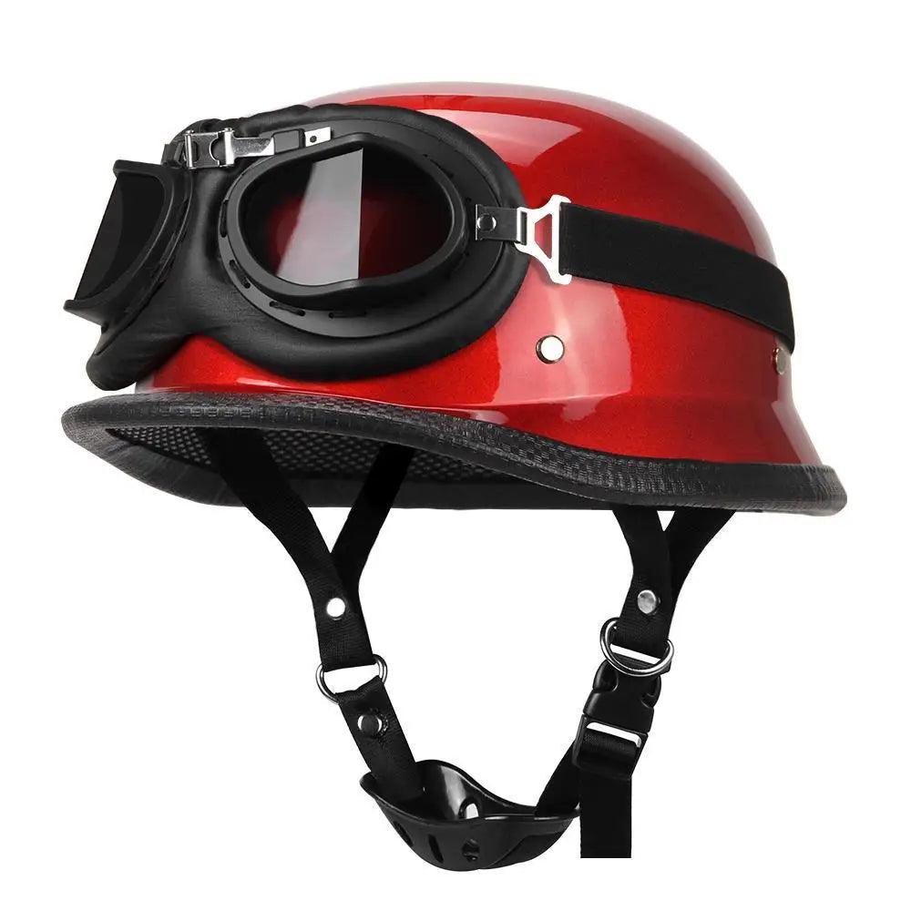 dot certified half motorcycle helmet DOT Certification Half Helmet Retro Motorcycle – BikerZoneZ