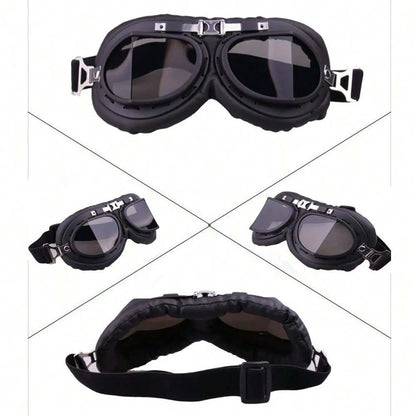 BGG10 Motorcycle Leather Retro Goggles