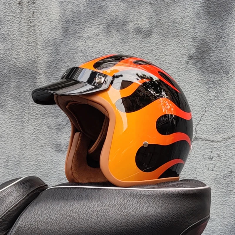 Retro Motorcycle Helmet – BikerZoneZ Retro Motorcycle Helmet – BikerZoneZ