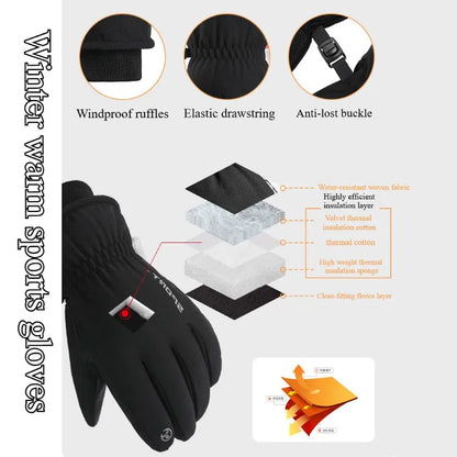 BG11 Winter Thermal Gloves Waterproof  Windproof Warm Gloves Touch Screen