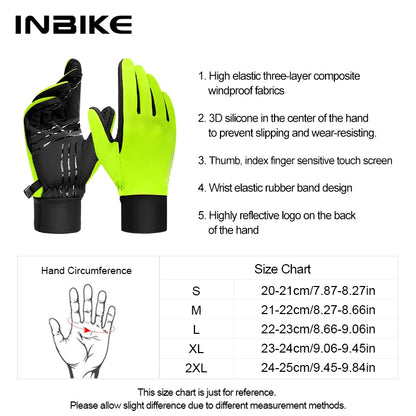 BG07 Winter Warm Fleece Gloves Waterproof Touchscreen