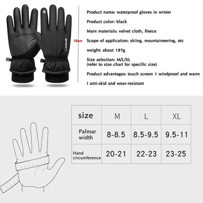 BG16 Winter -60℃ Electric Heated Waterproof & Windproof & Touch Screen & Non-slip Gloves