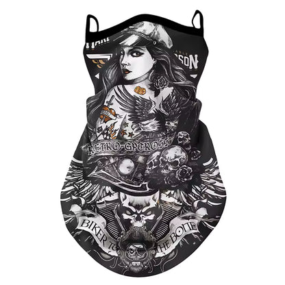 Retro Biker Face Mask – Breathable, Windproof & Anti-UV