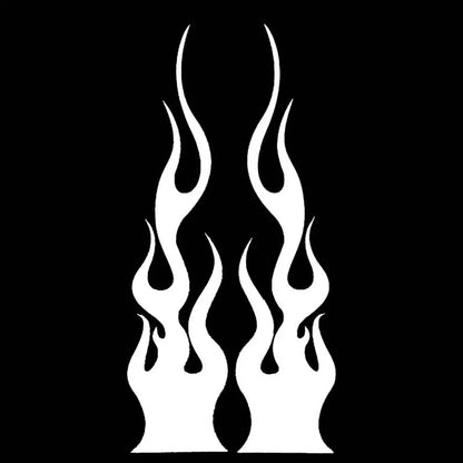 BA15 2Pcs/Set Flame Skulls Decals Motorcycle