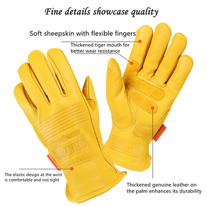 BG17 Shockproof & Waterproof & Windproof Leather (Sheep) Gloves