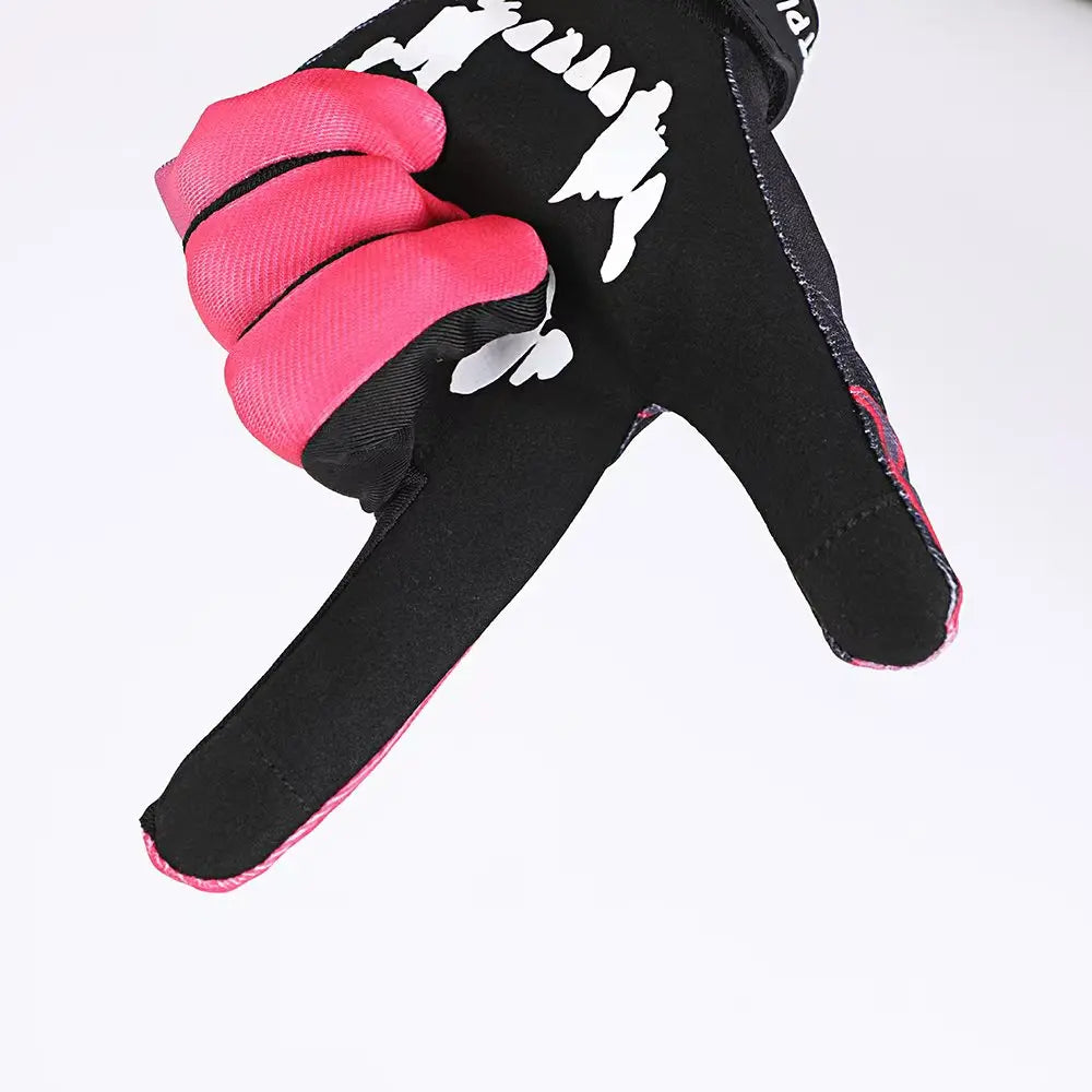 BG36 Pink Flame Long Finger Touch Screen Gloves (2 Version)