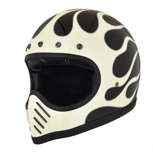 B22 Fiberglass Vintage Full-Face Motorcycle Helmet