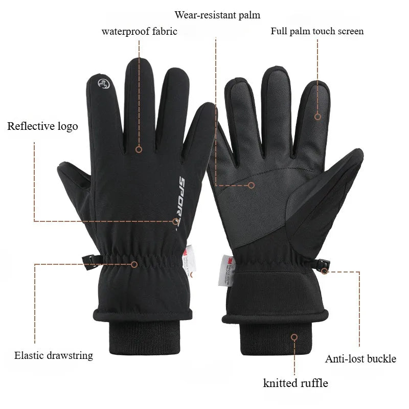 BG11 Winter Thermal Gloves Waterproof  Windproof Warm Gloves Touch Screen