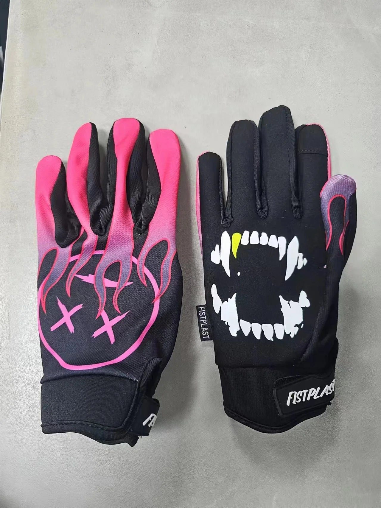 BG36 Pink Flame Long Finger Touch Screen Gloves (2 Version)