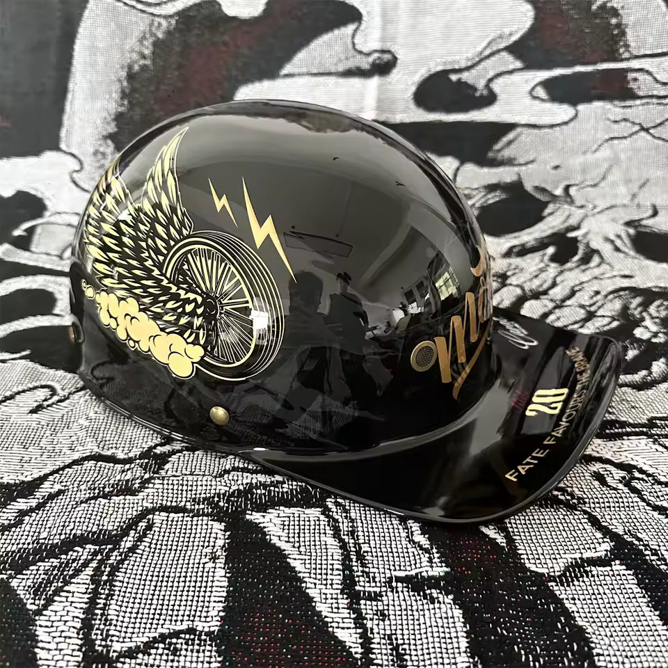 Retro 90s Half Helmet – Vintage Street Rider Style
