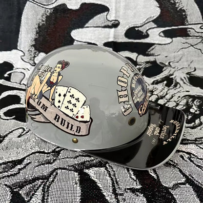 Retro 90s Half Helmet – Vintage Street Rider Style