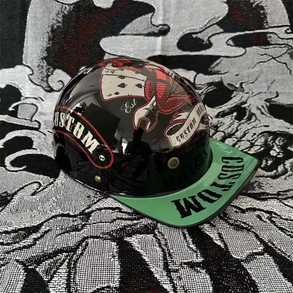 Street Rider Helmet Retro 90s Half Helmet – Vintage Street Rider Style – BikerZoneZ