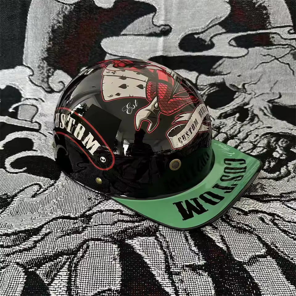 Retro 90s Half Helmet – Vintage Street Rider Style