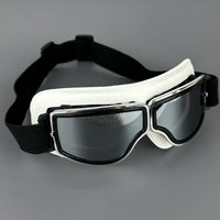 White Leather - Silver Lens