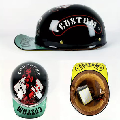 Retro 90s Half Helmet – Vintage Street Rider Style