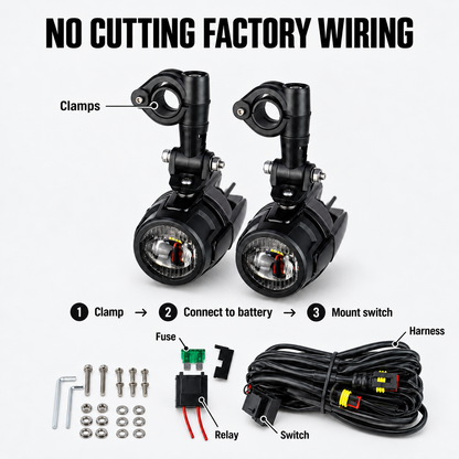 BikerZonez Auxiliary Lights