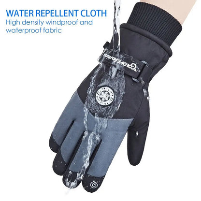 BG47 Warm Winter Snowboard Ski Motorcycle PU Leather Non-slip Touch Screen Waterproof Gloves (5 Colors)