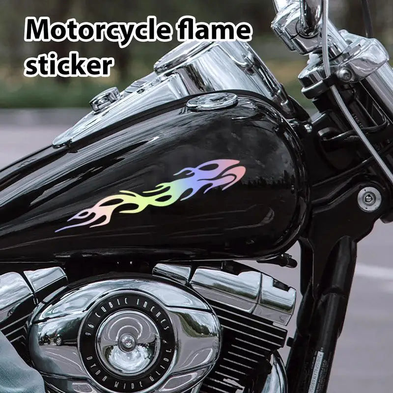 BA14 Motorcycle Reflective Flame Stickers Waterproof