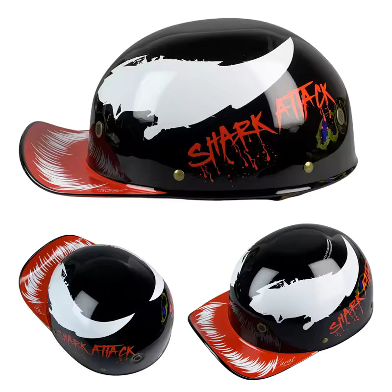 Retro 90s Half Helmet – Vintage Street Rider Style