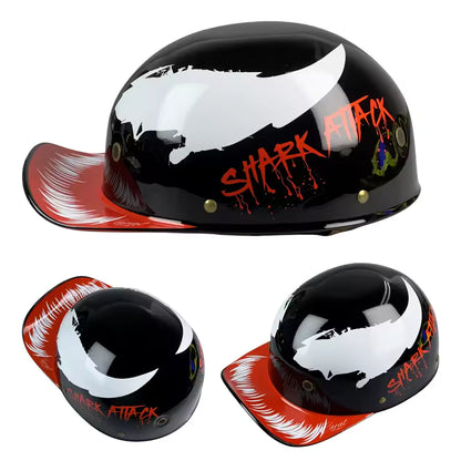 Retro 90s Half Helmet – Vintage Street Rider Style