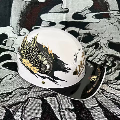 Retro 90s Half Helmet – Vintage Street Rider Style