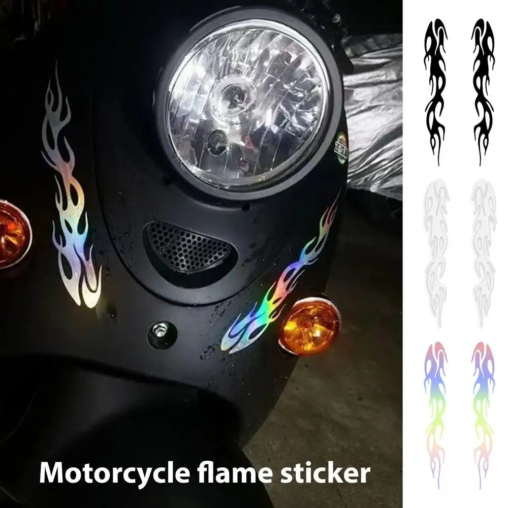 BA14 Motorcycle Reflective Flame Stickers Waterproof