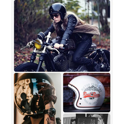 B03 Fiberglass Retro Motorcycle Helmet