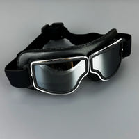 Black Leather - Silver Lens