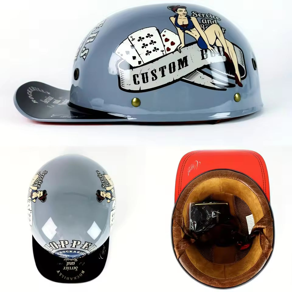 Retro 90s Half Helmet – Vintage Street Rider Style