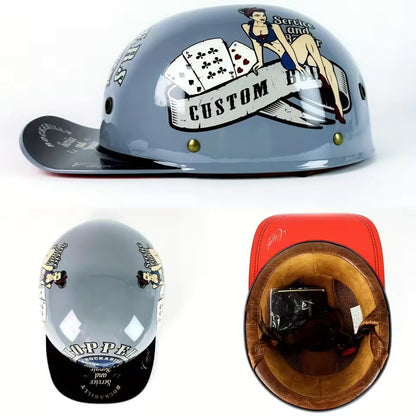 Retro 90s Half Helmet – Vintage Street Rider Style