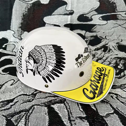 Street Rider Helmet Retro 90s Half Helmet – Vintage Street Rider Style – BikerZoneZ